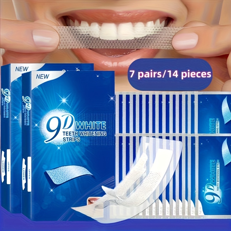 1 صندوق (14 قطعة) 9D شرائط جل  - مراجعة Teeth Whitening Near Me وسعره